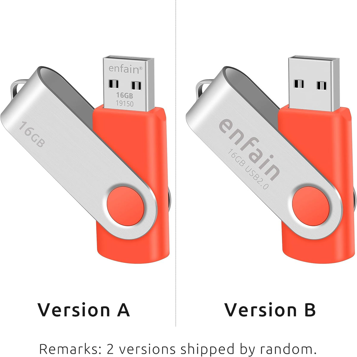 Enfain Unidad Flash USB Roja de 16GB USB2.0 Memory Stick 10 PCS Thu...