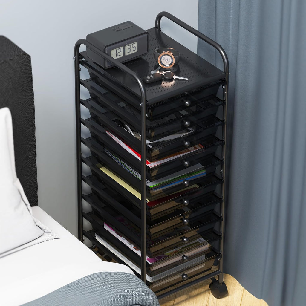 Lámpara Simple Houseware Organizador de carrito utilitario con ruedas con 10