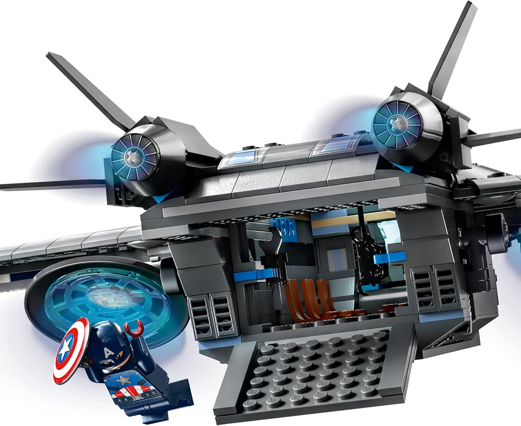 LEGO Marvel Los Vengadores Quinjet 76248, Juego de Construcción de Nave Espacial con Minifiguras de Thor, Iron Man, Viuda Negra, Loki y Capitán América, Saga del Infinito