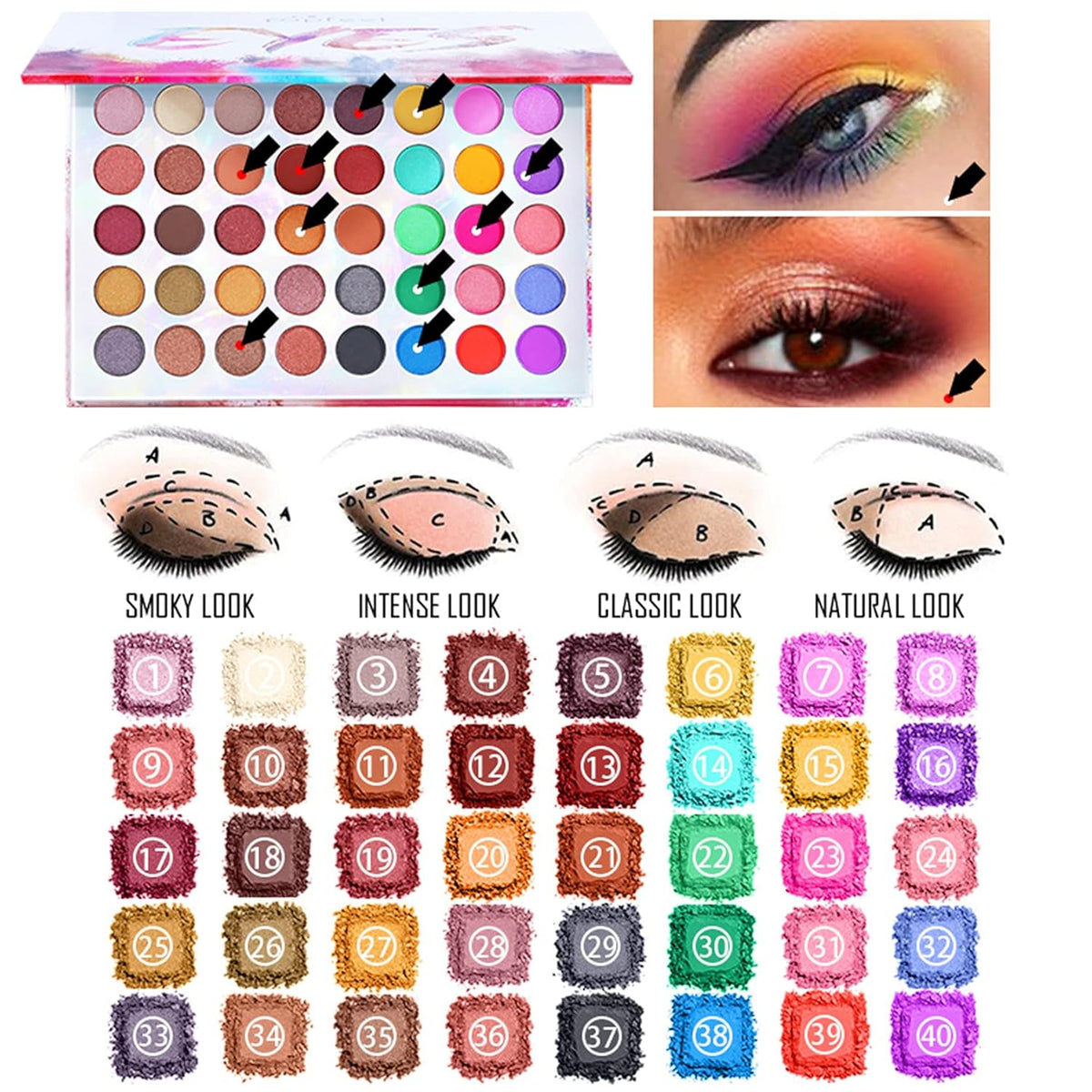 Pure Vie Juego de maquillaje todo en uno para regalo navideño, paqu...