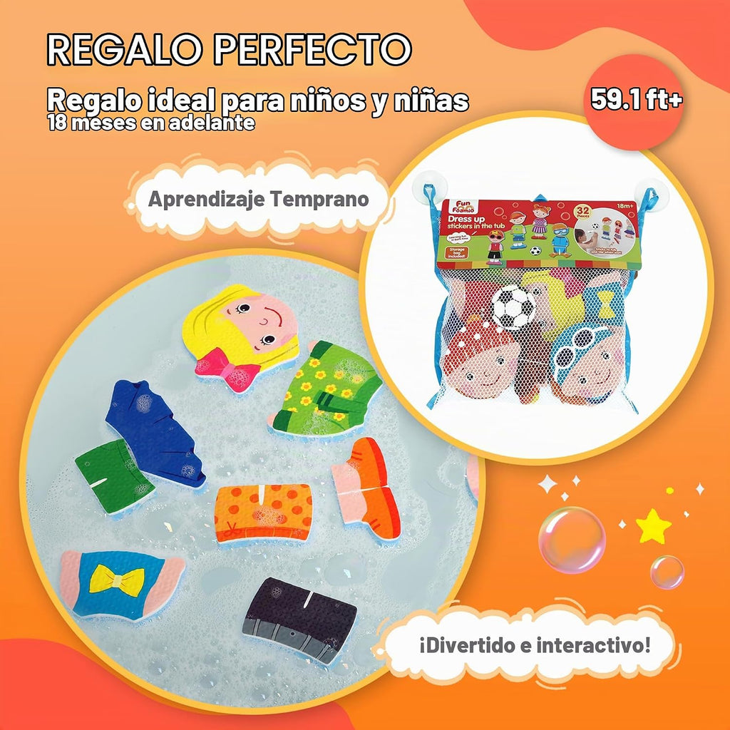 Juguetes de baño para bebés de 1 a 3 años, 32 piezas de juguetes