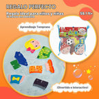 Juguetes de baño para bebés de 1 a 3 años, 32 piezas de juguetes