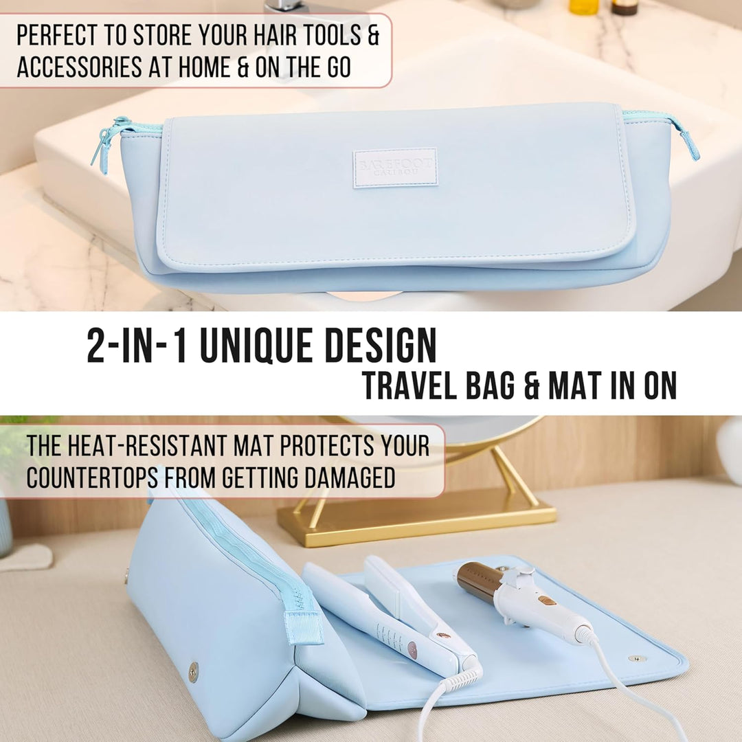 BAREFOOT CARIBOU Bolsa de viaje para herramientas para el cabello y...