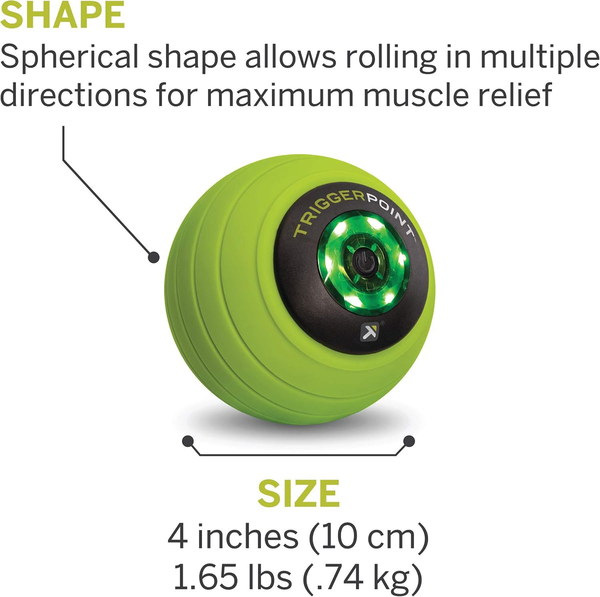 Trigger Point Performance TriggerPoint MB Vibe Pelota de masaje vibratoria de 3 velocidades