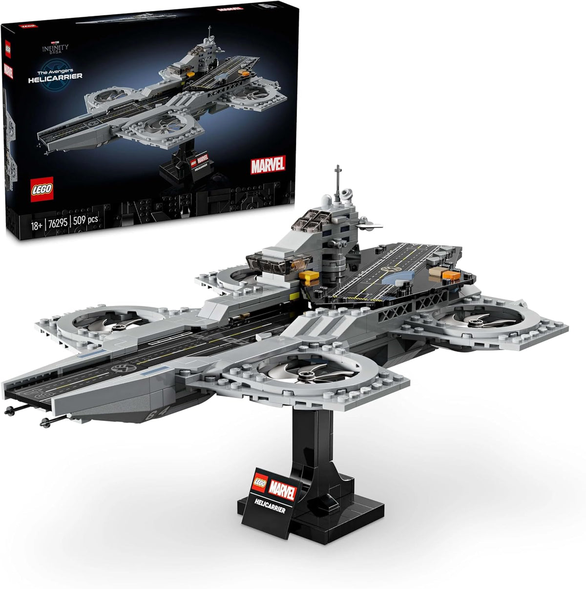 Lego 76295 Helitransporte de Los Vengadores 509 piezas Marvel Infinity Saga