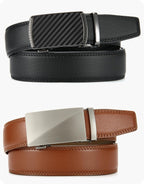 CHAOREN Cinturón para hombre Cinturón de cuero con trinquete Paquet...