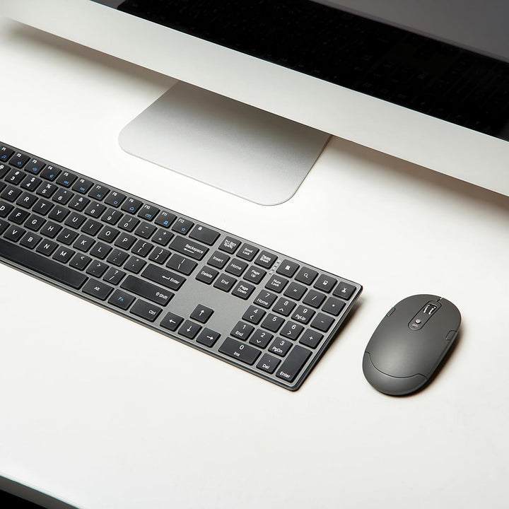 Combo de teclado y ratón inalámbricos Amazon Basics Ultra Premium -...