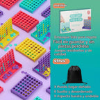THE TWIDDLERS Paquete de 24 mini juegos de mesa cuatro en una fila, juguetes a granel (4 colores), regalos de regreso para niños para juegos de fiesta de cumpleaños, mini juegos de viaje para niños