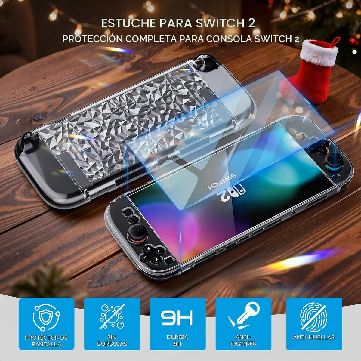 HEYSTOP Paquete de accesorios para Switch 2, set 10 en 1 para adolescentes