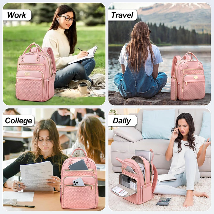 Mochila para laptop Tealari para mujeres, mochila para laptop de 15...