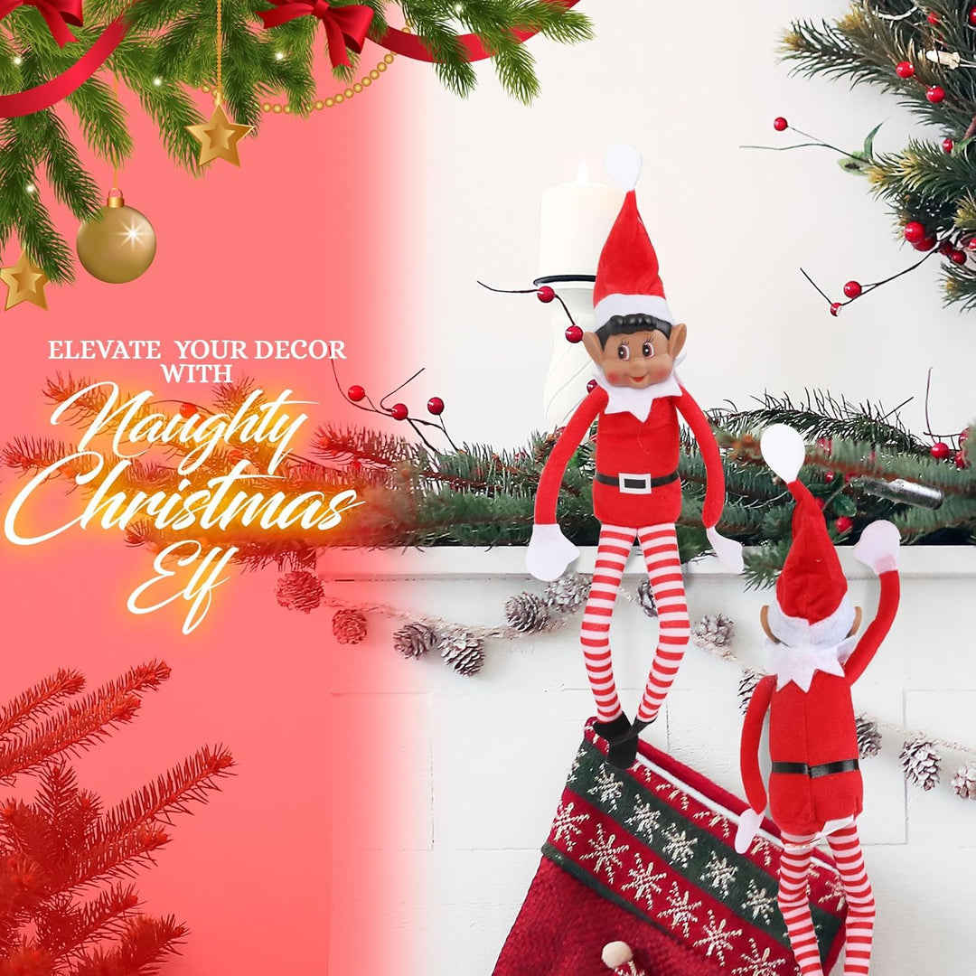 Peluche de elfo navideño que se comporta mal muñeca larga