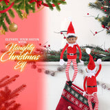 Peluche de elfo navideño que se comporta mal muñeca larga