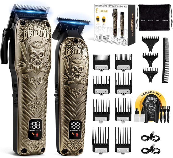BESTBOMG® Cortapelo profesional para hombres, juego de cortapelos y...