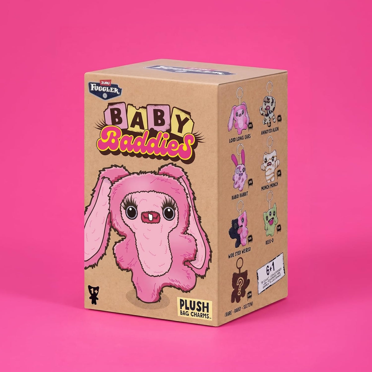 Fuggler Baby Baddies - Llaveros de felpa de 5 pulgadas (paquete de 6) por