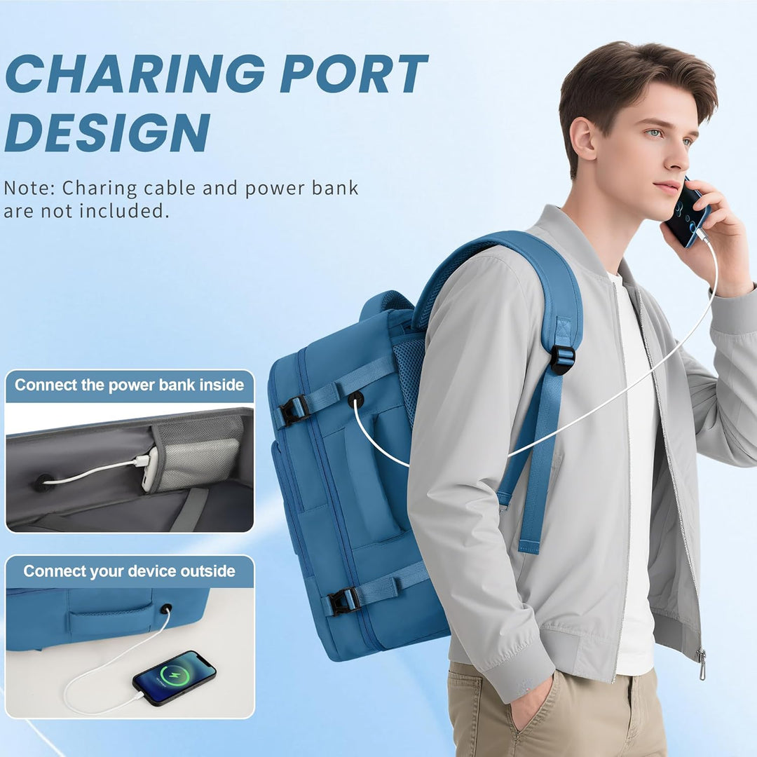 Mochila de Viaje Sinaliy, Azul profundo, X-Grande