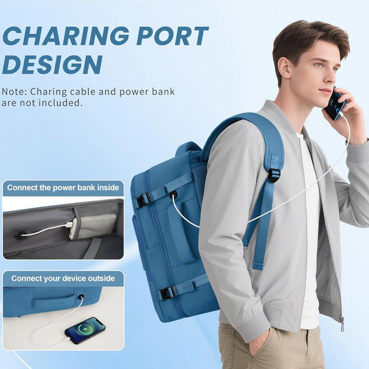 Mochila de Viaje Sinaliy, Azul profundo, X-Grande