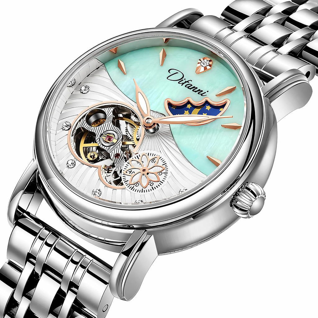 Vetra Relojes automáticos para mujer, reloj de pulsera de lujo con esfera