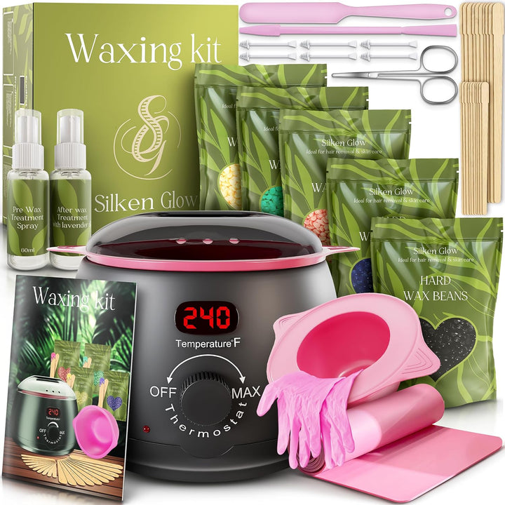 Calentador de cera todo en uno para depilación \u2013 Kit de cera d...