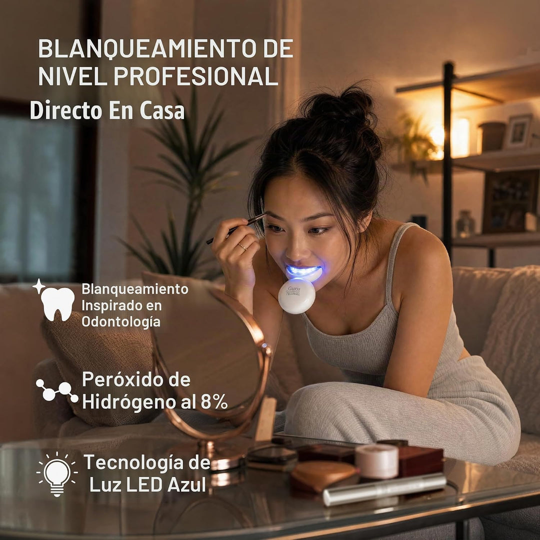 GuruNanda Kit inalámbrico profesional para blanquear los dientes co...
