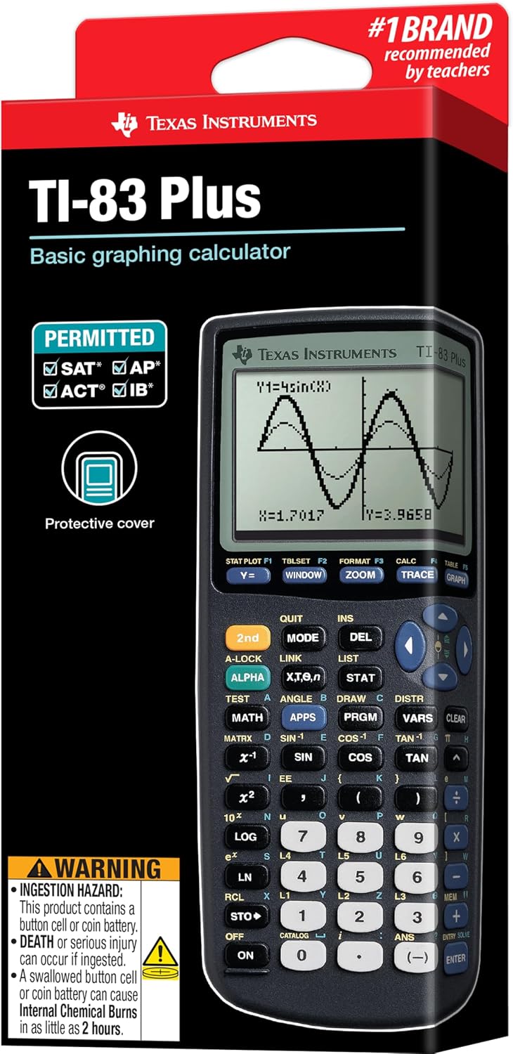 Calculadora gráfica de Texas Instruments TI-83 Plus, Gris Valor no encontrado