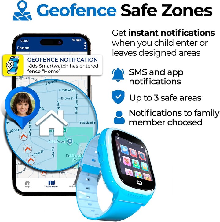 Reloj para niños con rastreador GPS, llamadas bidireccionales, segu...
