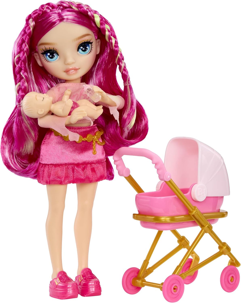Rainbow High Jr. High Bestie Babysitters - Stella Monroe, muñeca de moda de 9 pulgadas