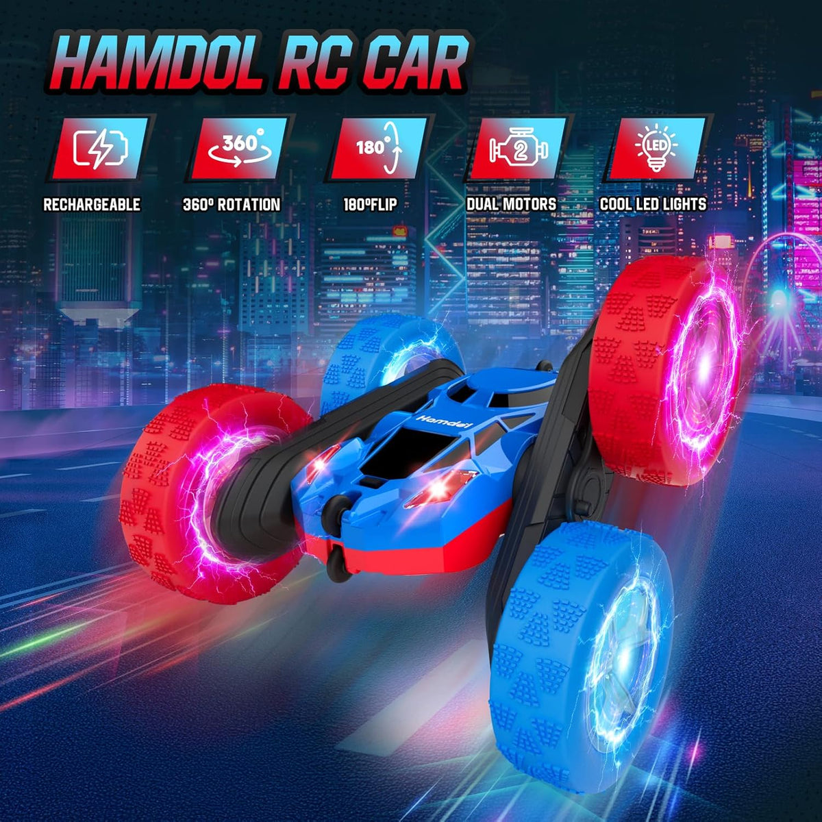 Hamdol - Auto con control remoto RC para niños de 6 a 12 años