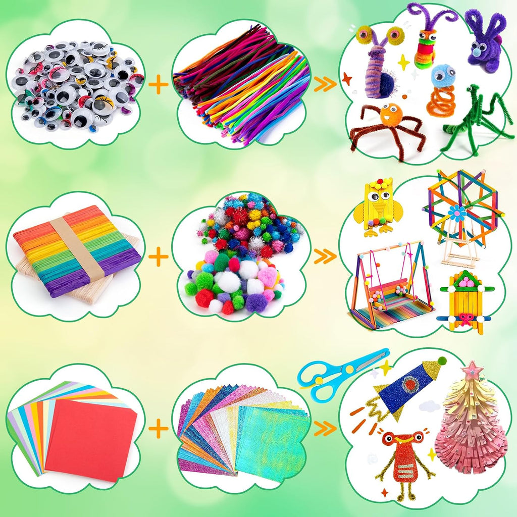 Sundaymot Kids Arts and Crafts Set Kit de manualidades para niños de más de 2000 piezas