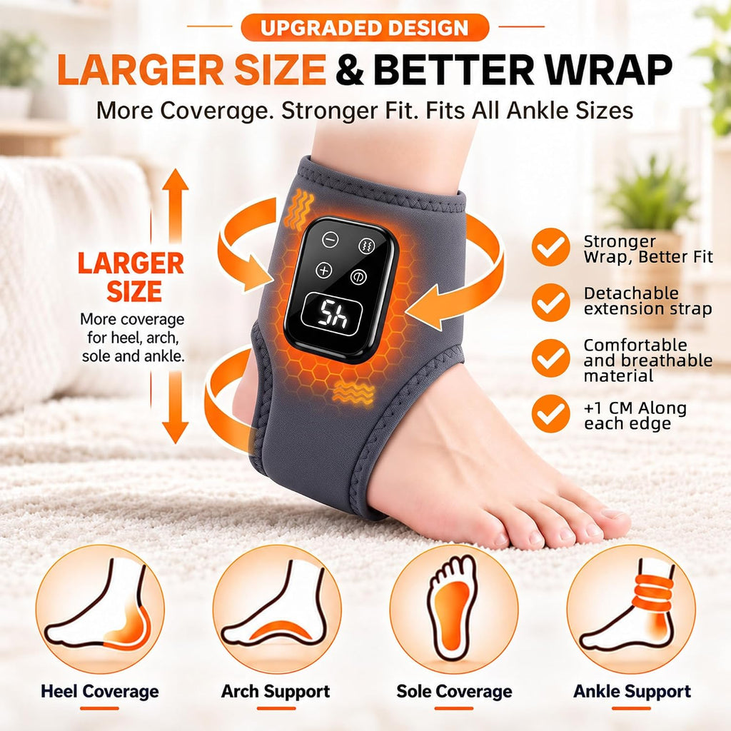 2 unidades Foot Renew Masajeador para neuropatía con calor y vibración, gris