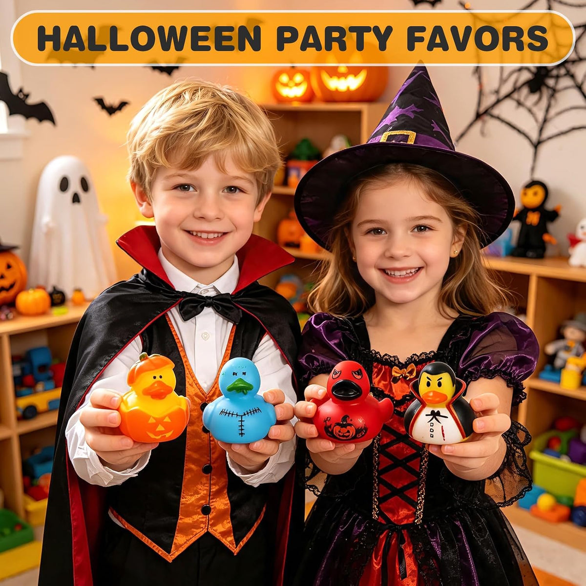 Patos de Halloween para Jeeps - Juego de 50 patos de goma para Halloween a