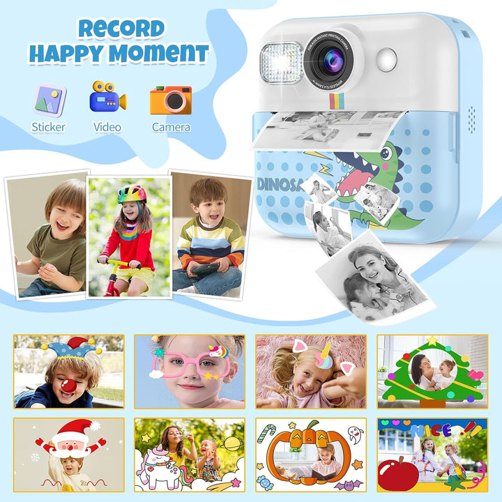 Cámara de impresión instantánea para niños, juguetes para niños peq...