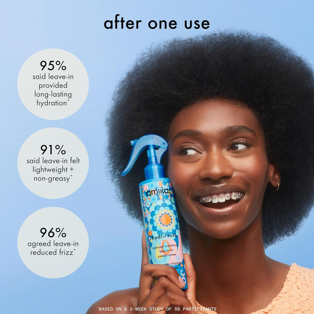 amika Hydro Rush Intense Moisture Leave-In Conditioner with Hyaluro...