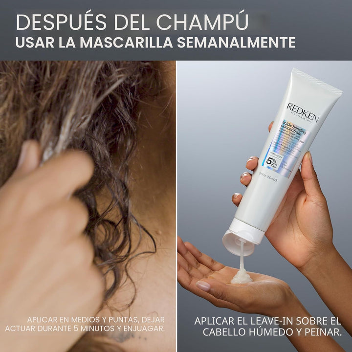 REDKEN Mascarilla capilar para reparación de cabello seco y dañado...