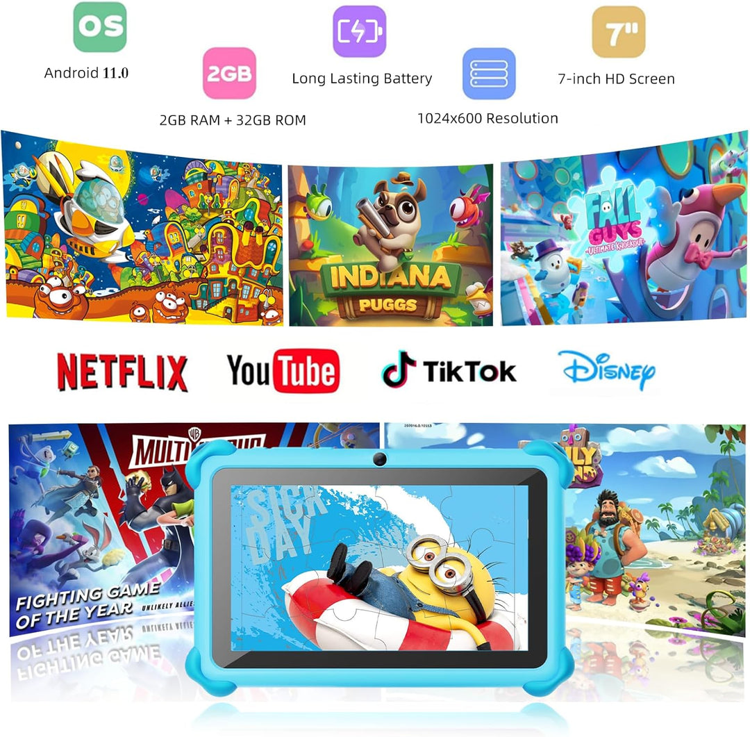 zcobro Tableta para Niños Pequeños de 7 pulgadas Tableta de Aprendi...