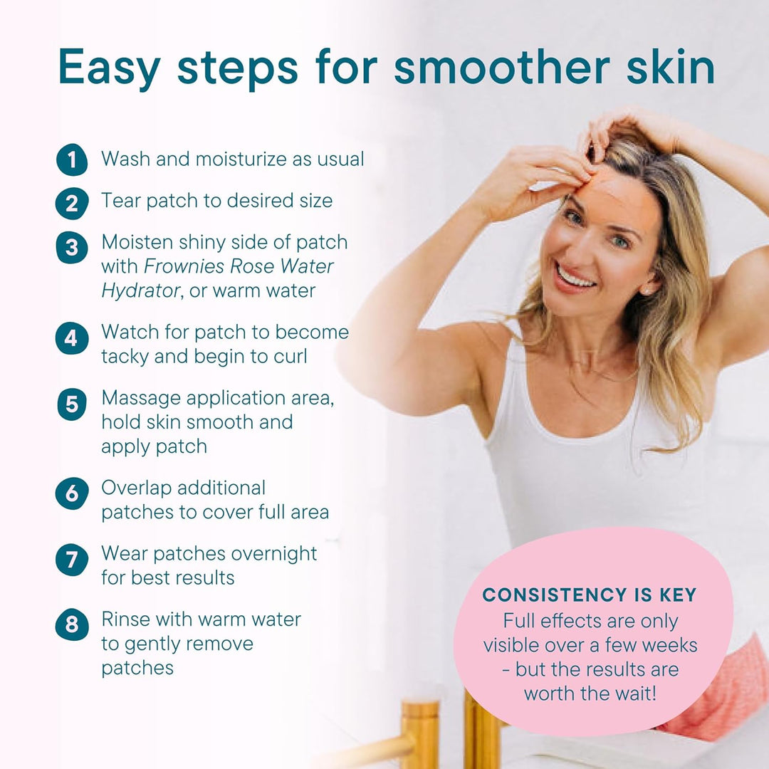 Parches faciales para la frente y el espacio entre los