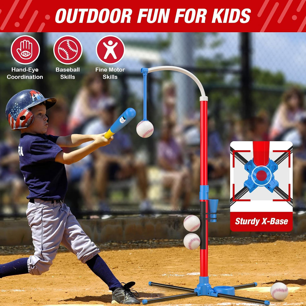 QDRAGON Juego de pelota 4 en 1 para niños de 3 a 5 años con juego de pelota