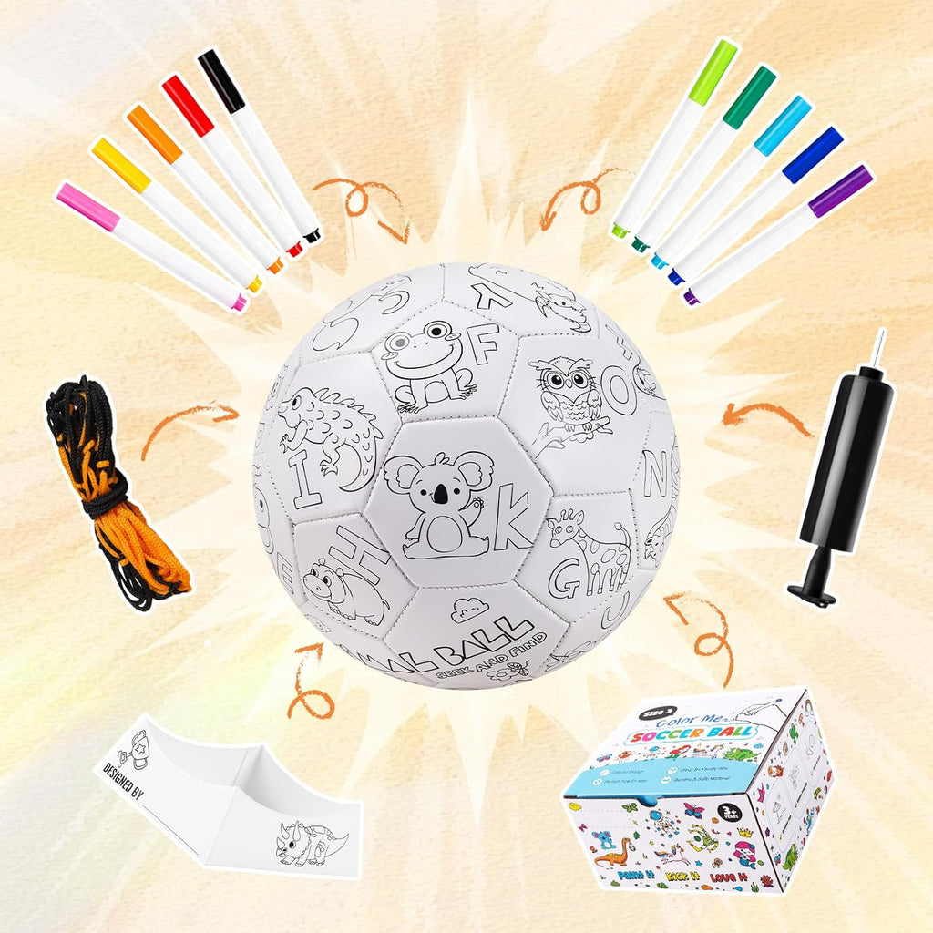 Innotoys Colorea tu propia pelota de fútbol, juguetes de Halloween de