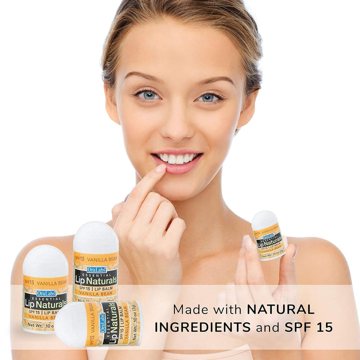 Mini bálsamos Lip Naturals®: 3 Sabores, SPF-15, 50 unidades