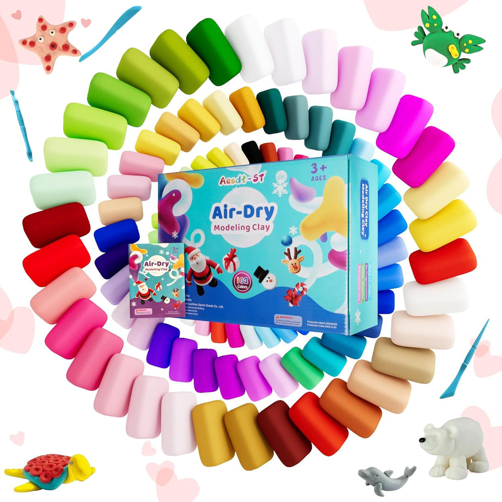 Air Dry Clay 102 Colors, Modeling Clay para Kids, DIY Magic Clay