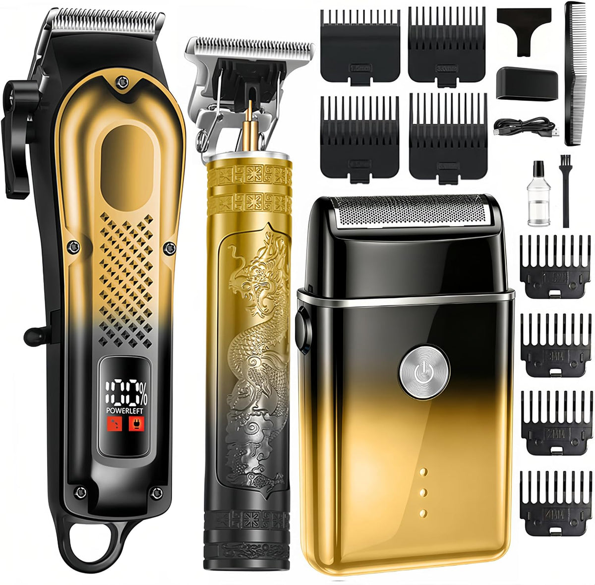Cortapelos 3 en 1 para hombres, recortadora de barba y afeitadora de