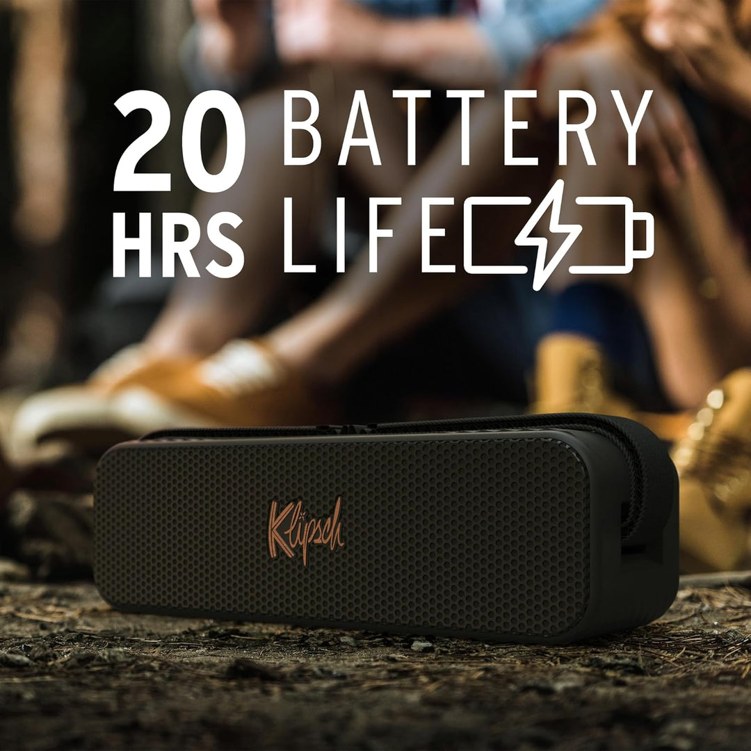 El altavoz Bluetooth portátil Klipsch Detroit con tweeters duales d...