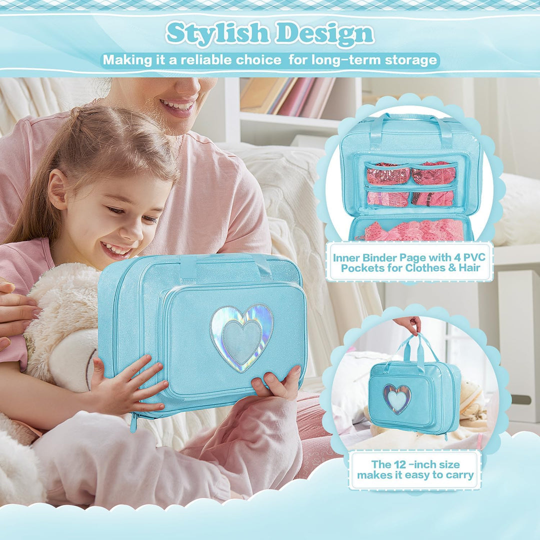 LININYHAO Estuche de transporte compatible con muñecas Barbie de 12...
