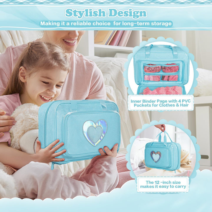 LININYHAO Estuche de transporte compatible con muñecas Barbie de 12...