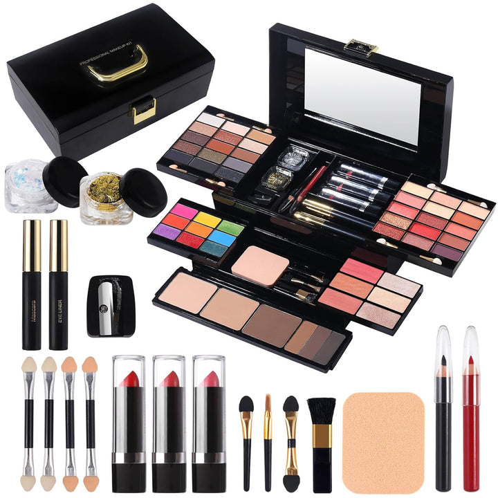 Kit de maquillaje profesional para mujeres y niñas, kit completo co...