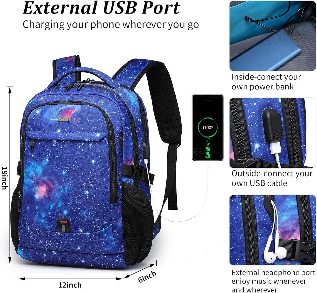 DUSLANG Mochila de viaje para laptop de 17 pulgadas, resistente al...