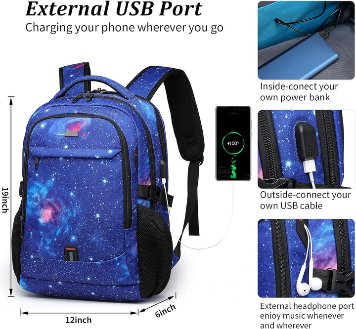 DUSLANG Mochila de viaje para laptop de 17 pulgadas, resistente al...