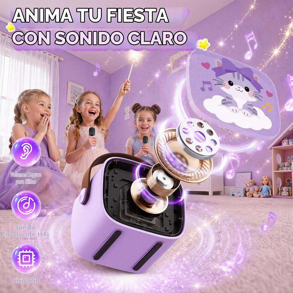 YLL Máquina de karaoke para niños, regalos de cumpleaños para niñas de 4 a
