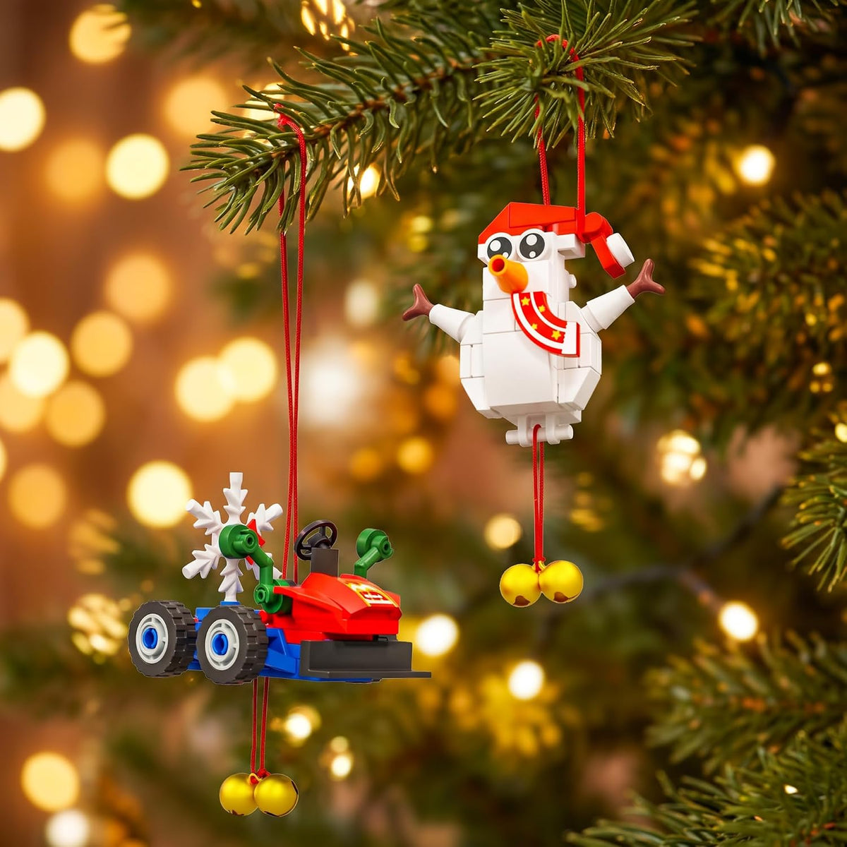 Calendario de Adviento de Navidad 2026, 24 mini adornos de construcción