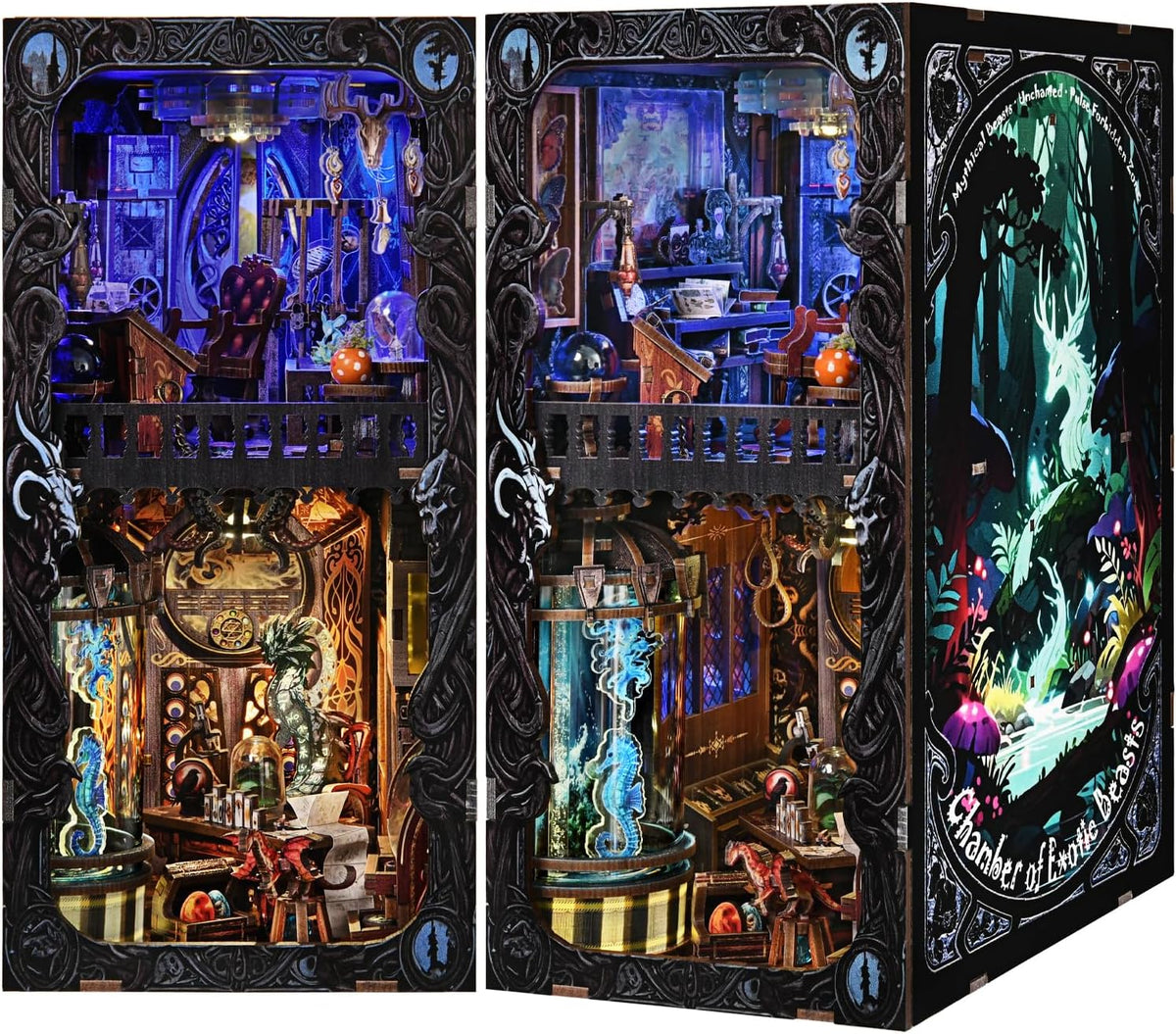 Book Nook Kit, Kit de Casa Miniatura para Hacer, Rompecabezas 3D para Adultos
