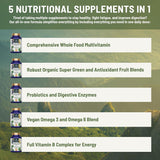 Abundant Earth Multivitamínico integral de alimentos para mujer Sup...